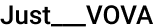 Just VOVA wordmark in black with an underscore between the words