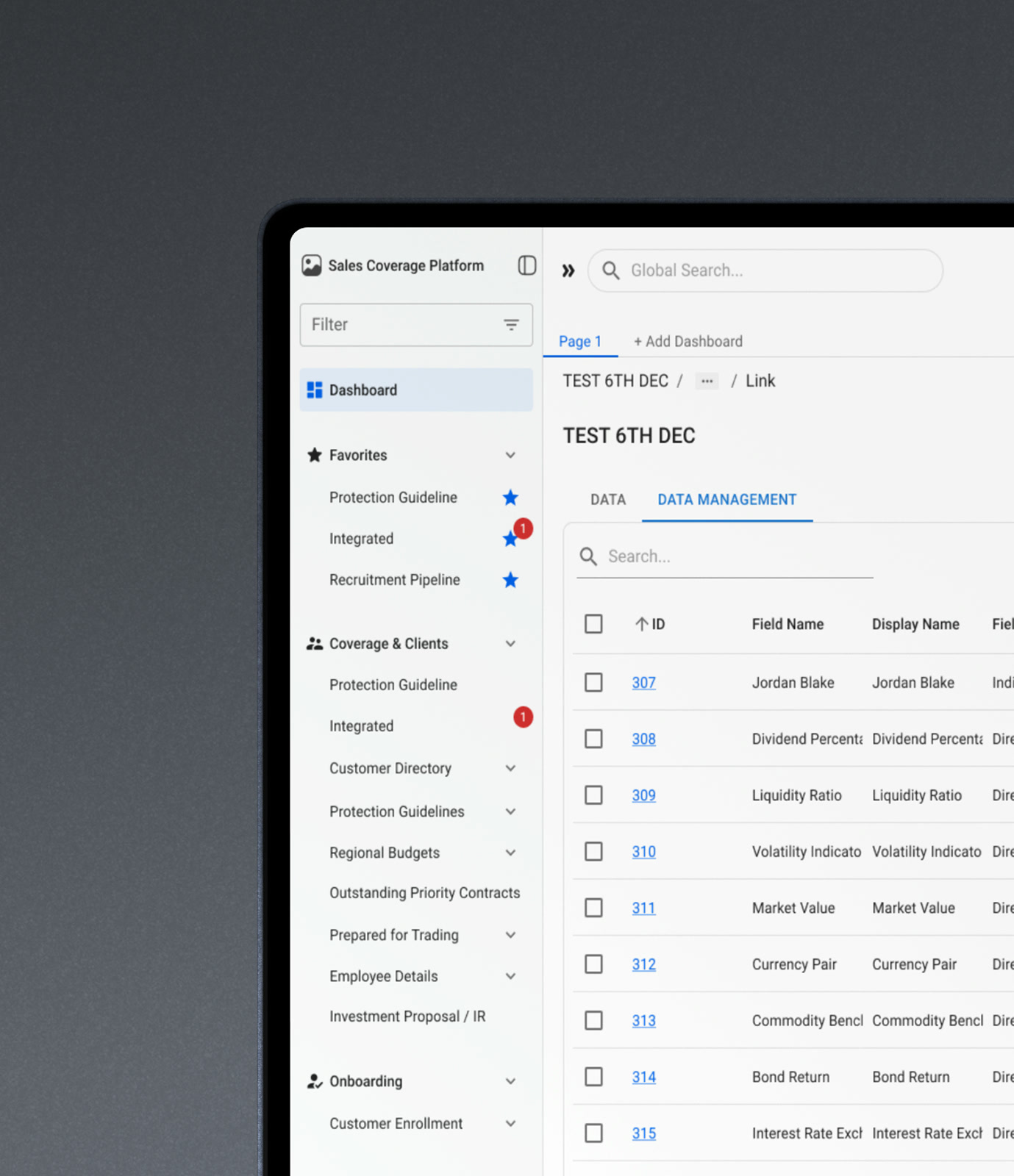 Navigation in its fully expanded mode